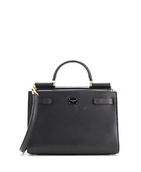 Pre-Owned Dolce & Gabbana Sicily 62 Leather Shoulder Bag, 11"W x 8"H x 4"D