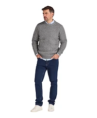 Raging Bull Men's Chunky Cable-Knit Relaxed-Fit Crewneck Sweater