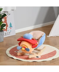Glintex Rocking Plane Chair, Wooden Plush with Lullaby Song, Ages 18 Months+
