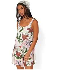 Petal and Pup Women's Farlie Square-Neckline Floral-Print Sleeveless Mini Dress