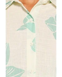 Petal and Pup Women's Karmon Floral-Print Button-Down Mini Dress