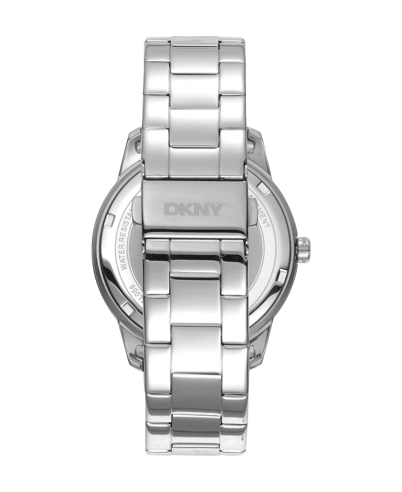 Dkny Women's Water-Resistant Quartz Chambers Glitz Stainless Steel Bracelet Watch, 40 mm