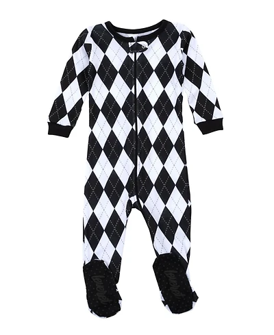 Leveret Baby One Piece 0M -24M Argyle Cotton Footed Pajamas