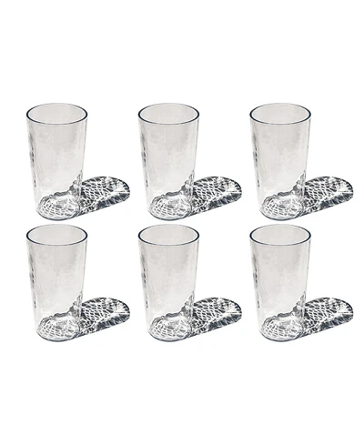 Abode Homewares Hammered Rustic Acrylic Drinking Glasses
