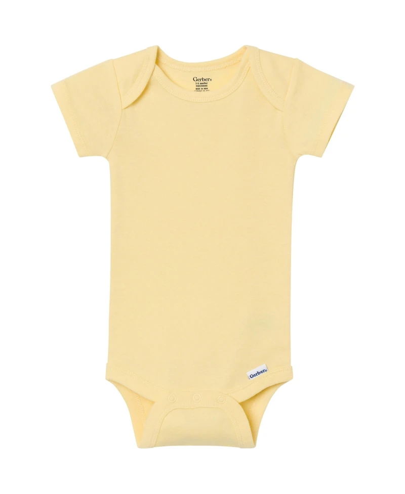 Gerber Baby (0-3 M to 24 ) 5-Pack Short Sleeve Bodysuits, Pastels