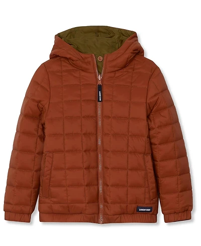 Lands' End Boys' and Girls' Reversible Quilted Water Resistant Jacket