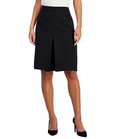 Kasper Petite Box Pleated Front A-line Skirt