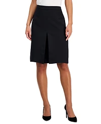 Kasper Petite Box Pleated Front A-line Skirt