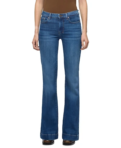 7 For All Mankind Women's Dojo Tailorless Mid-Rise Flare Jeans