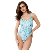 Self-Adore Women's Floral Fiesta Hand Beaded Embellished One Piece Swimsuit