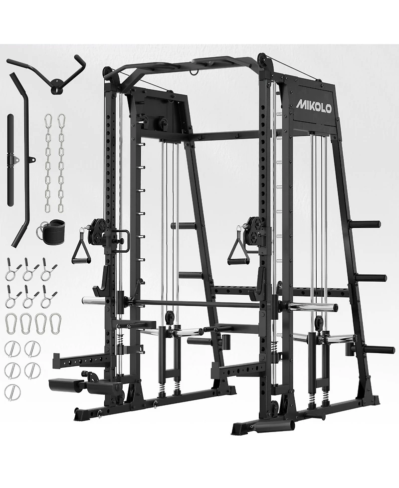 Mikolo Pilates Reformer - 86" Foldable Machine for Home Use, Includes Jump Board, Workout Equ