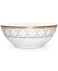 Noritake Trefolio Gold Dinnerware Collection Round Vegetable Bowl