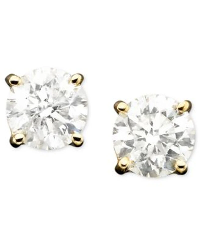 Diamond Stud Earrings In 14k Gold 1 3 Ct. T.W. 1 Ct. T.W.