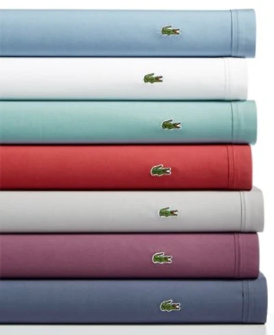 Lacoste Home Solid Cotton Percale 4 Pc. Sheet Sets