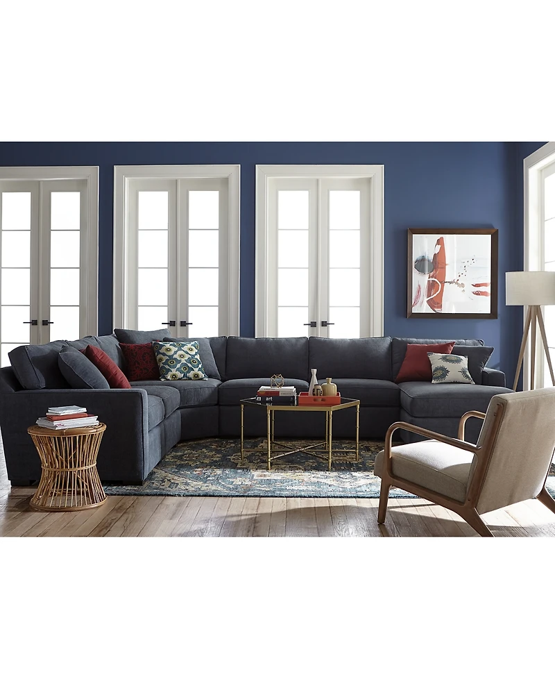 Radley -Piece Fabric Chaise Sectional Sofa