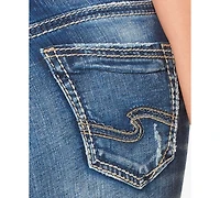Silver Jeans Co. Mid Rise Distressed Girlfriend