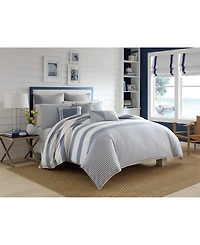 Nautica Fairwater Reversible 3-Pc. Duvet Cover Set