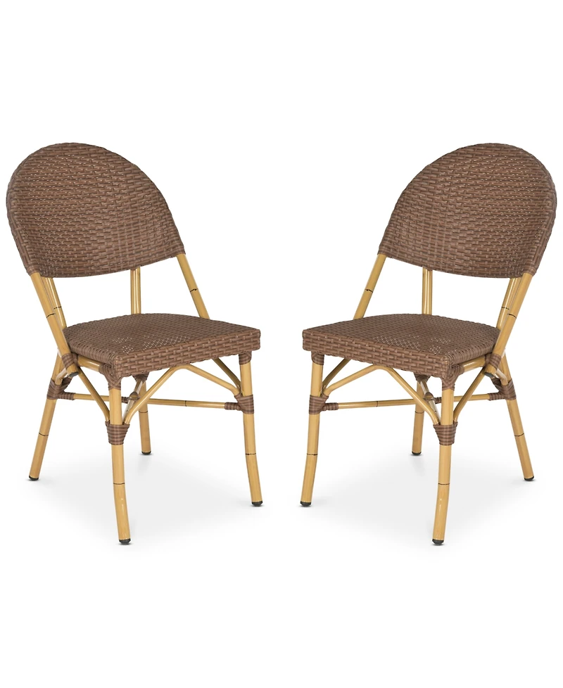 Louisa Set of 2 Indoor/Outdoor Wicker Side Chairs