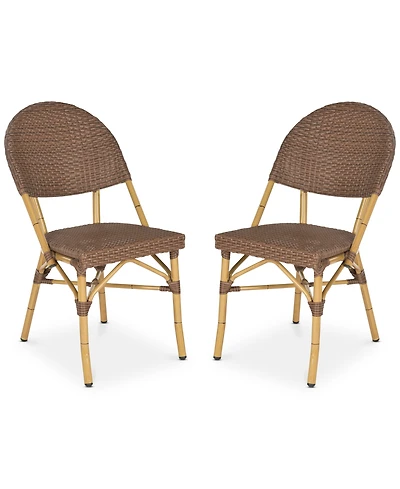 Louisa Set of 2 Indoor/Outdoor Wicker Side Chairs