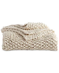 Dkny Cotton Chunky Knit Throw, 50" x 60"