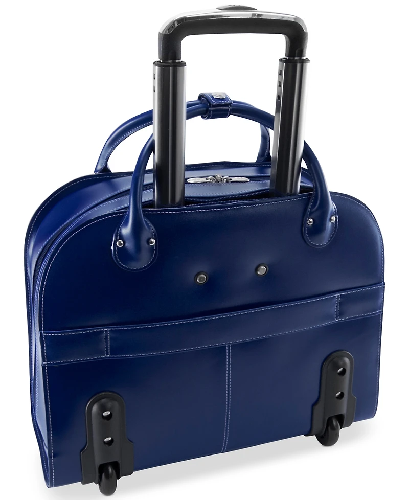 McKlein Edgebrook Leather Wheeled Laptop Briefcase