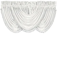 J Queen New York Bianco Waterfall Window Valance, 33" x 49"
