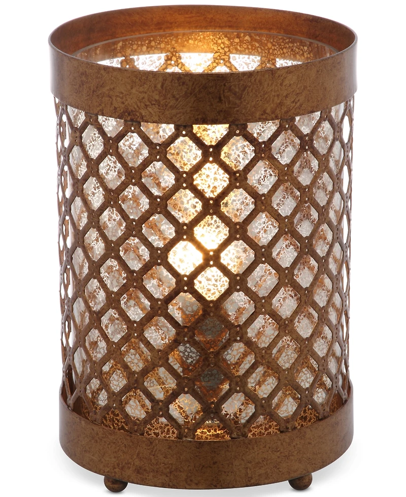 Safavieh Set of 2 Borden Hurricane Bronze-Finish Table Lamps