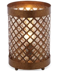 Safavieh Set of 2 Borden Hurricane Bronze-Finish Table Lamps