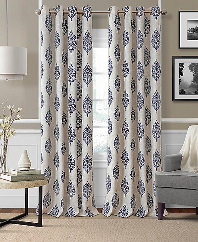 Elrene Home Fashions Navara Medallion Room Darkening Window Curtain