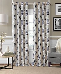 Threadmade Navara Medallion Room Darkening Window Curtain