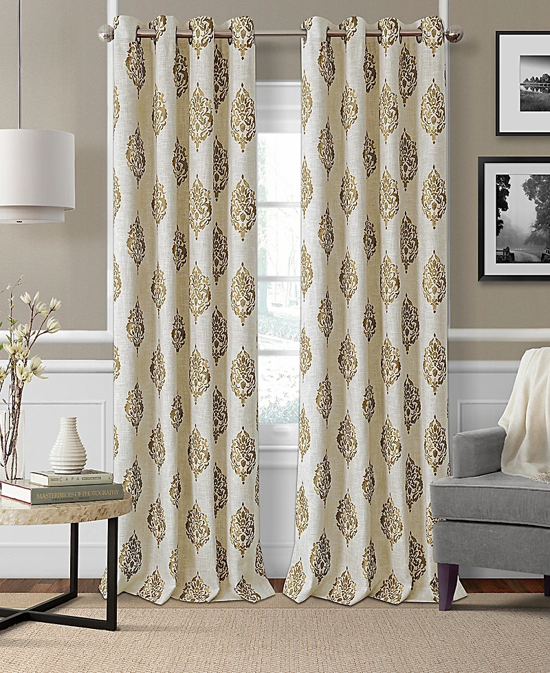 Elrene Home Fashions Navara Medallion Room Darkening Window Curtain