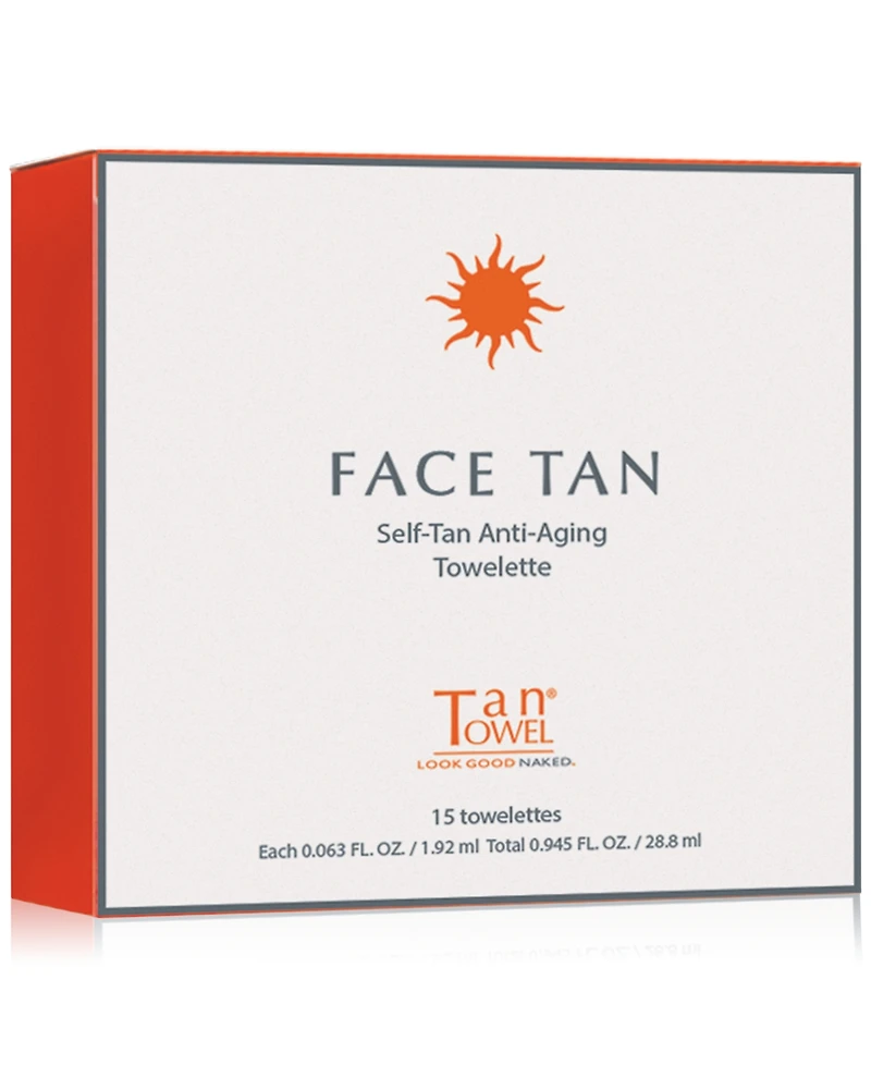 TanTowel Face Tan Self-Tan Anti-Aging Towelette, 15-Pk.