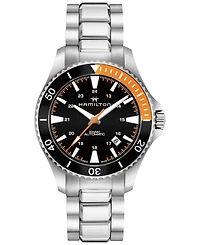 Hamilton Men's Swiss Automatic Khaki Navy Stainless Steel Bracelet Watch 40mm
