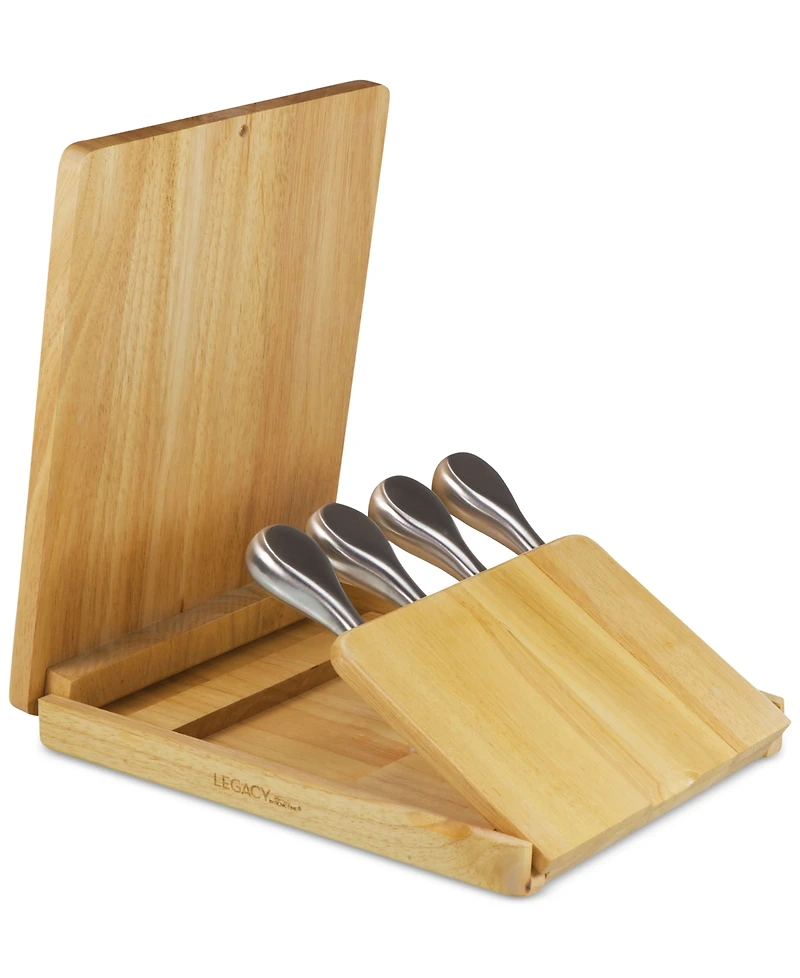 Toscana by Picnic Time Asiago Rubberwood Cheese Board & Tools Set
