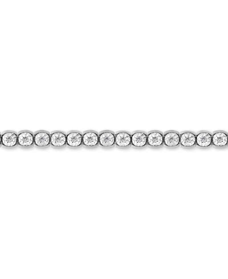 Diamond Illusion Tennis Bracelet (1/2 ct. t.w.) in Sterling Silver (Also available in Yellow or Rose Gold Over Silver)