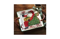 Vietri Old St. Nick Square Handled Platter