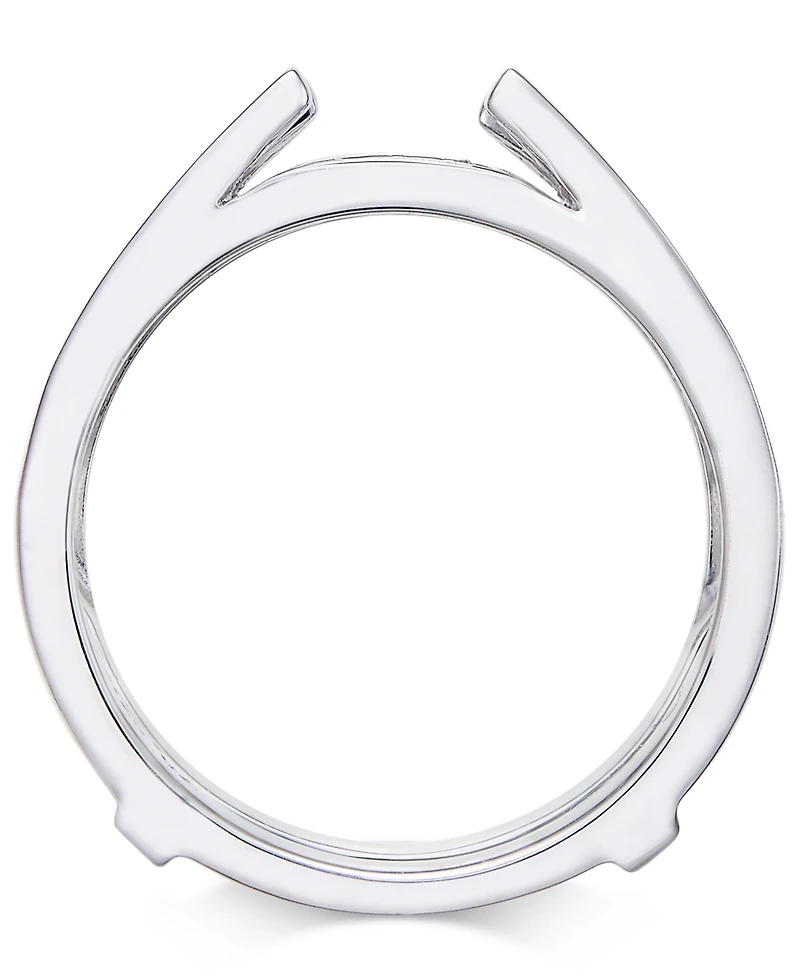 Diamond Channel-Set Solitaire Enhancer Ring Guard (1/2 ct. t.w.) in 14k White Gold