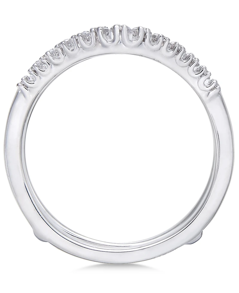 Diamond Curved Solitaire Enhancer Ring Guard (3/8 ct. t.w.) 14K White or Gold