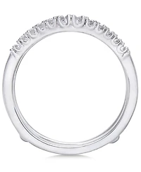 Diamond Curved Solitaire Enhancer Ring Guard (3/8 ct. t.w.) 14K White or Gold