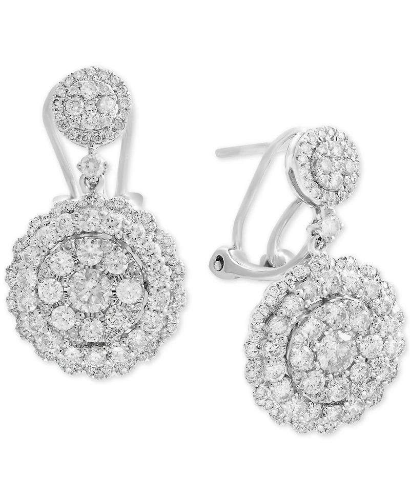 Effy Diamond Cluster Drop Earrings (2-1/10 ct. t.w.) in 14k White, Rose, or Yellow Gold