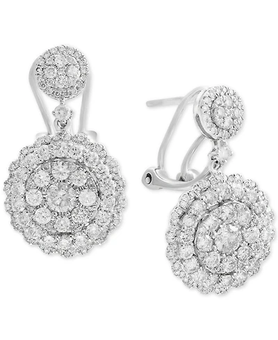 Effy Diamond Cluster Drop Earrings (2-1/10 ct. t.w.) in 14k White, Rose, or Yellow Gold