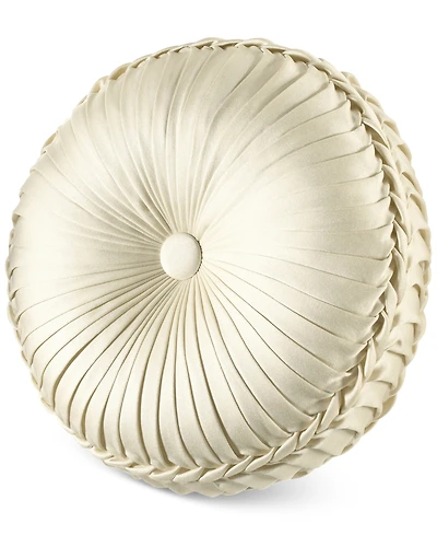 J Queen New York Marquis Tufted Decorative Pillow, 15" Round