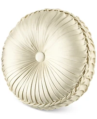 J Queen New York Marquis Tufted Decorative Pillow, 15" Round