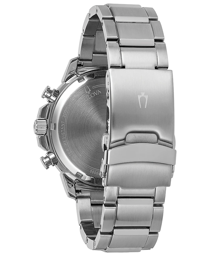 Bulova Men's Chronograph Marine Star Stainless Steel Bracelet Watch 45mm