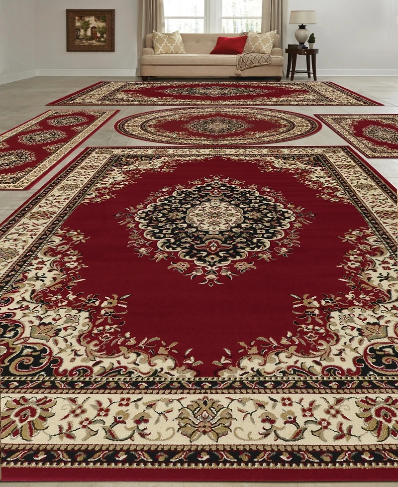 Closeout! Km Home Vienna Kerman Red 5-Pc. Rug Set