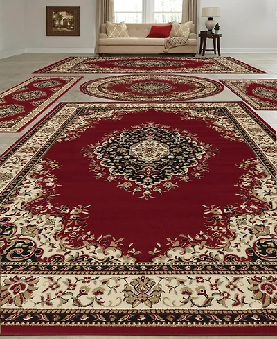 Closeout! Km Home Vienna Kerman Red 5-Pc. Rug Set