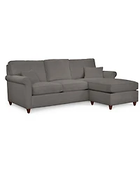 Lidia 82" Fabric 2-Pc. Reversible Chaise Sectional Sofa with Storage Ottoman, Created for Macy's