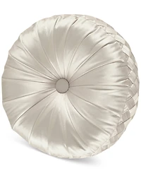 J Queen New York Satinique Tufted Decorative Pillow, 15" Round