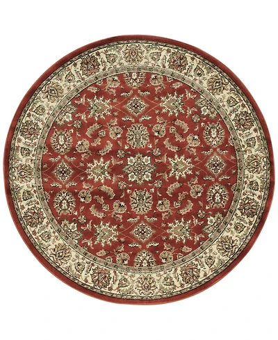 Closeout! Km Home Pesaro Meshed Brick 5' 3" Round Area Rug