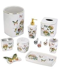 Avanti Butterfly Garden Ceramic Bath Accessories